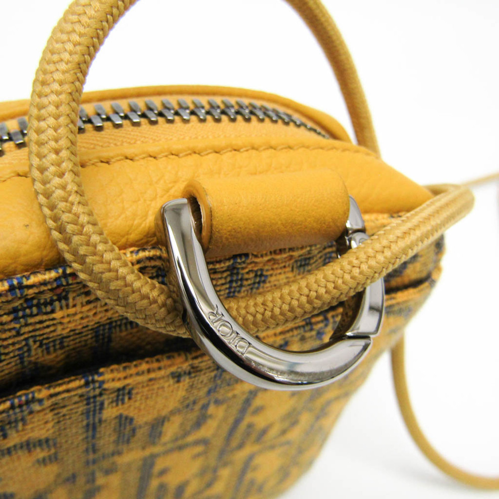 CHRISTIAN DIOR Yellow Leather Shoulder Bag - Picture 8 of 12